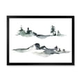 thumbnail image 1 of Designart 'Trees With Winter Dark Blue Mountain Landscape I' Modern Framed Art Print, 1 of 4