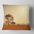 thumbnail image 1 of Designart Trees in Large African Landscape - African Landscape Printed Throw Pillow - 16x16, 1 of 4