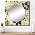 thumbnail image 1 of Designart "Trellis In Vintage Lace IV" floral Square Mirror For Wall Decor - Large White Square Mirror Printed Wall Decor - Cottage Square Living Room Mirror, 1 of 5