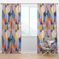 thumbnail image 1 of Designart 'Trendy Contemporary Geometry Retro Pattern' Mid-Century Modern Blackout Curtain Panel, 1 of 4