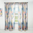 thumbnail image 1 of Designart 'Trendy Contemporary Geometry Retro Pattern' Mid-Century Modern Curtain Panel, 1 of 5