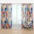thumbnail image 1 of Designart 'Trendy Contemporary Geometry Retro Pattern' Mid-Century Modern Curtain Panel, 1 of 4