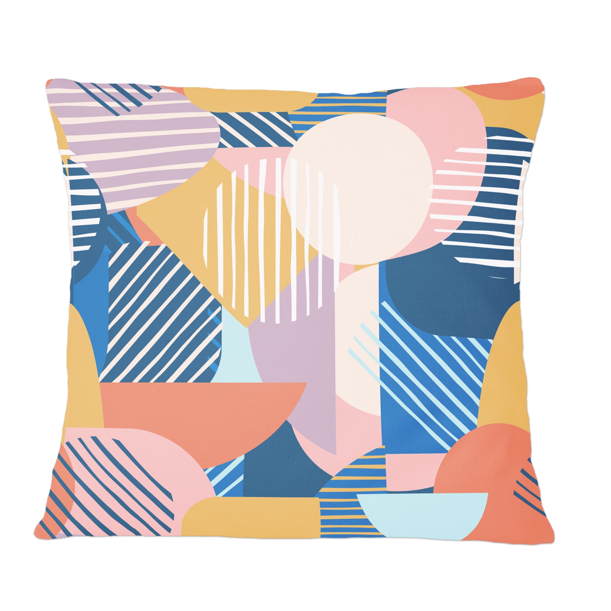 Designart Trendy Contemporary Geometry Shapes Pattern' Mid-Century Modern Throw Pillow - 12x20