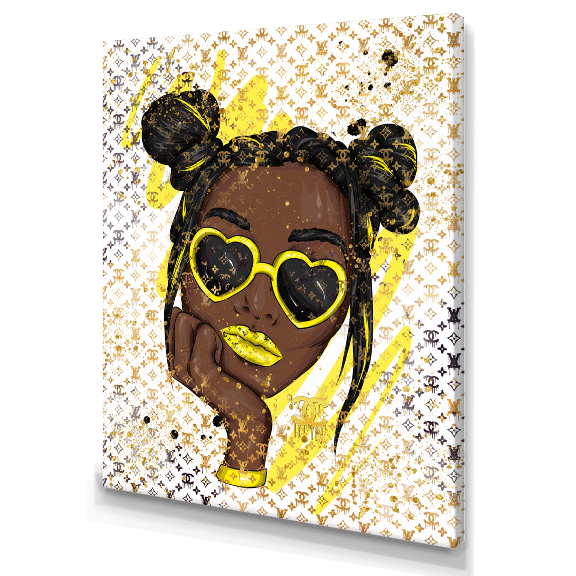 Designart Trendy Female With Sunglasses II Canvas Wall Art
