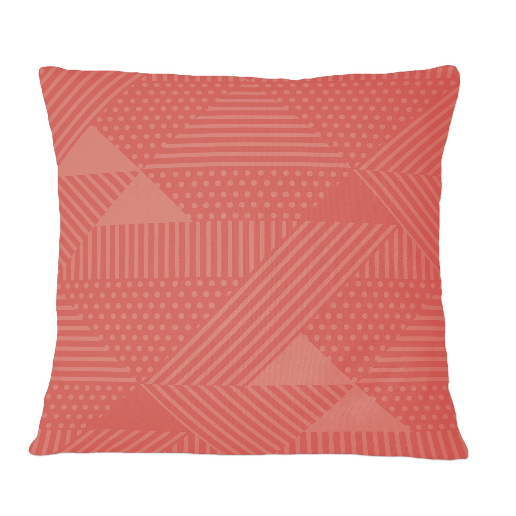 Designart Triangual Retro Coral Pattern' Mid-Century Modern Throw Pillow - 12x20