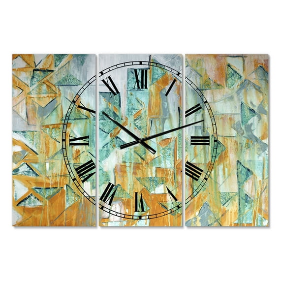 Designart 'Triangular Cascade' Large Modern Wall Clock