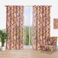 thumbnail image 1 of Designart 'Triangular Gold Design Retro II' Mid-Century Modern Curtain Panel, 1 of 4
