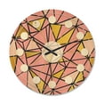 thumbnail image 1 of Designart 'Triangular Gold Design Retro II' Mid-Century Modern Wood Wall Clock, 1 of 5