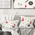 thumbnail image 1 of Designart Triangular Retro Design III' Mid-Century Modern Throw Pillow - 18x18, 1 of 2