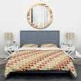 thumbnail image 1 of Designart 'Triangular Retro Design IX' Mid-Century Modern Duvet Cover Set, 1 of 4