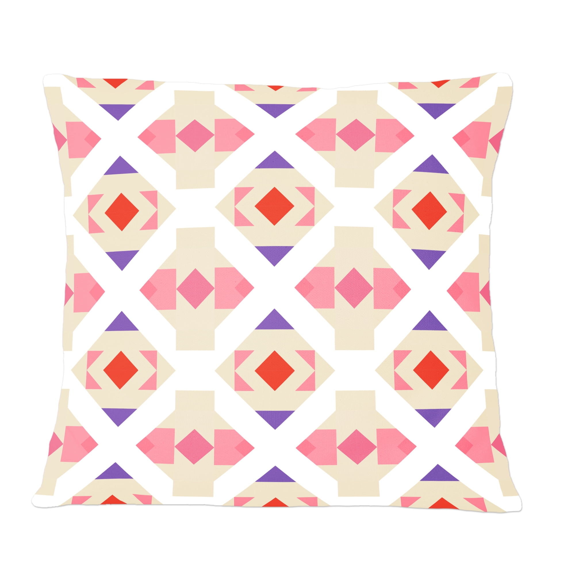 Designart Triangular Retro Design VII' Mid-Century Modern Throw Pillow - 12x20