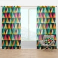 thumbnail image 1 of Designart 'Triangular Shapes Colourfields V' Modern Curtain Panel, 1 of 4
