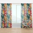 thumbnail image 1 of Designart 'Triangular Shapes Colourfields VII' Modern Curtain Panel, 1 of 4