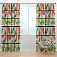 thumbnail image 1 of Designart 'Triangular Shapes Colourfields XXIV' Modern & Contemporary Blackout Curtain Panel, 1 of 4