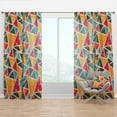 thumbnail image 1 of Designart 'Triangular Shapes Colourfields XXIX' Modern & Contemporary Curtain Panel, 1 of 4