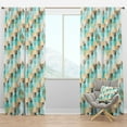 thumbnail image 1 of Designart 'Triangular Shapes Colourfields XXVI' Traditional Blackout Curtain Panel, 1 of 4