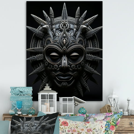 Designart "Tribal African Masks II" African Tribes Wall Art Living Room