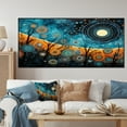 thumbnail image 1 of Designart "Tribal Boho Moon Mosaic" Oversized Geometric Framed Wall Art - Bohemian Orange Boho Mosaic Entryway Framed Wall Art Print, 1 of 7