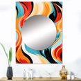 thumbnail image 1 of Designart "Tribal Camo Meld III" Abstract Mirror Wall Decor - Modern Red Abstract Mirror Wall Art For Entryway - 40" x 30" Inch, 1 of 5