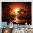 thumbnail image 1 of Designart "Tribal Eternity African I" African Tribal Floater Framed Wall Art Print, 1 of 7