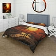 thumbnail image 1 of Designart "Tribal Eternity African II" African Tribal Bedding Covert Set - Global Yellow People Bed Set With 2 Shams, 1 of 6