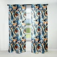 thumbnail image 1 of Designart "Tribal Imagination I" Abstract Room Darkening Curtain Single Panel, 1 of 6