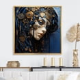 thumbnail image 1 of Designart "Tribal Inspired Fashion Woman in Gold and Blue II" Fashion Framed Wall Art - Gold Fashion Woman Entryway Framed Wall Art, 1 of 6