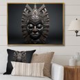 thumbnail image 1 of Designart "Tribal Makonde African Mask I" African Tribal Floater Framed Canvas Wall Art, 1 of 7