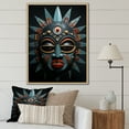 thumbnail image 1 of Designart "Tribal Mask African Chokwe" African Tribal Floater Framed Wall Art Print, 1 of 7