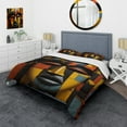 thumbnail image 1 of Designart "Tribal Mask African Kente II" African Tribal Bedding Covert Set - Global Yellow People Bed Set With 1 Sham, 1 of 6