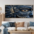 thumbnail image 1 of Designart "Tribal Mask Melody from Africa" Oversized People Framed Wall Art - Global Blue African Tribal Entryway Framed Wall Art Print, 1 of 7