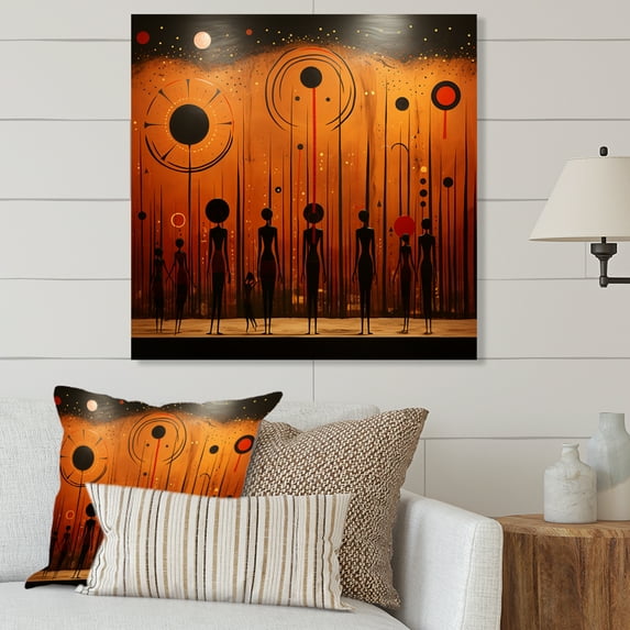 Designart "Tribes Ancient African Traditions I" African Tribes Metal Art Living Room