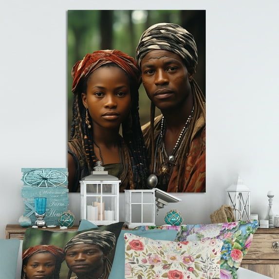 Designart "Tribes Fang African Gabon" African Tribes Metal Art Print