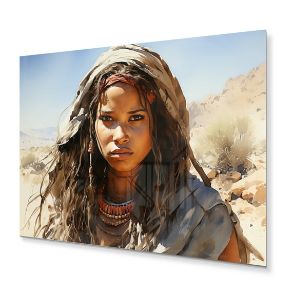 Designart "Tribes Himba African Beauty" African Tribes Metal Art Living Room