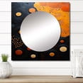 thumbnail image 1 of Designart "Tribes Sacred African Patterns IV" African Tribes Orange Large Square Mirror - Square Bedroom Mirror Printed Wall Decor - Global Square Printed Wall Mirror Art, 1 of 5