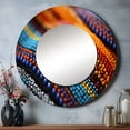 thumbnail image 1 of Designart "Tribes Samburu African Beadwork I" African Tribes Rund Mirror For Wall Decor - Large Multi-Color Round Print Mirror - Round Global Mirror - Wall Mounted Round Large Mirror - 23" x 23", 1 of 6