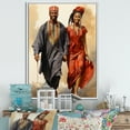 thumbnail image 1 of Designart "Tribes Yoruba African Nigeria I" African Tribes Floater Framed Canvas Print, 1 of 7