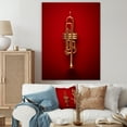 thumbnail image 1 of Designart "Triumph Of The Regal Red Trumpet III" Music Canvas Art Print, 1 of 7