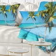 thumbnail image 1 of Designart Tropical Beach - Photography Seascape Throw Pillow - 12x20, 1 of 5