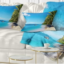Designart Tropical Beach Thailand - Photography Throw Pillow - 12x20