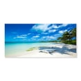 thumbnail image 1 of Designart 'Tropical Beach with Palm Shadows ' Large Seashore Canvas Print, 1 of 4