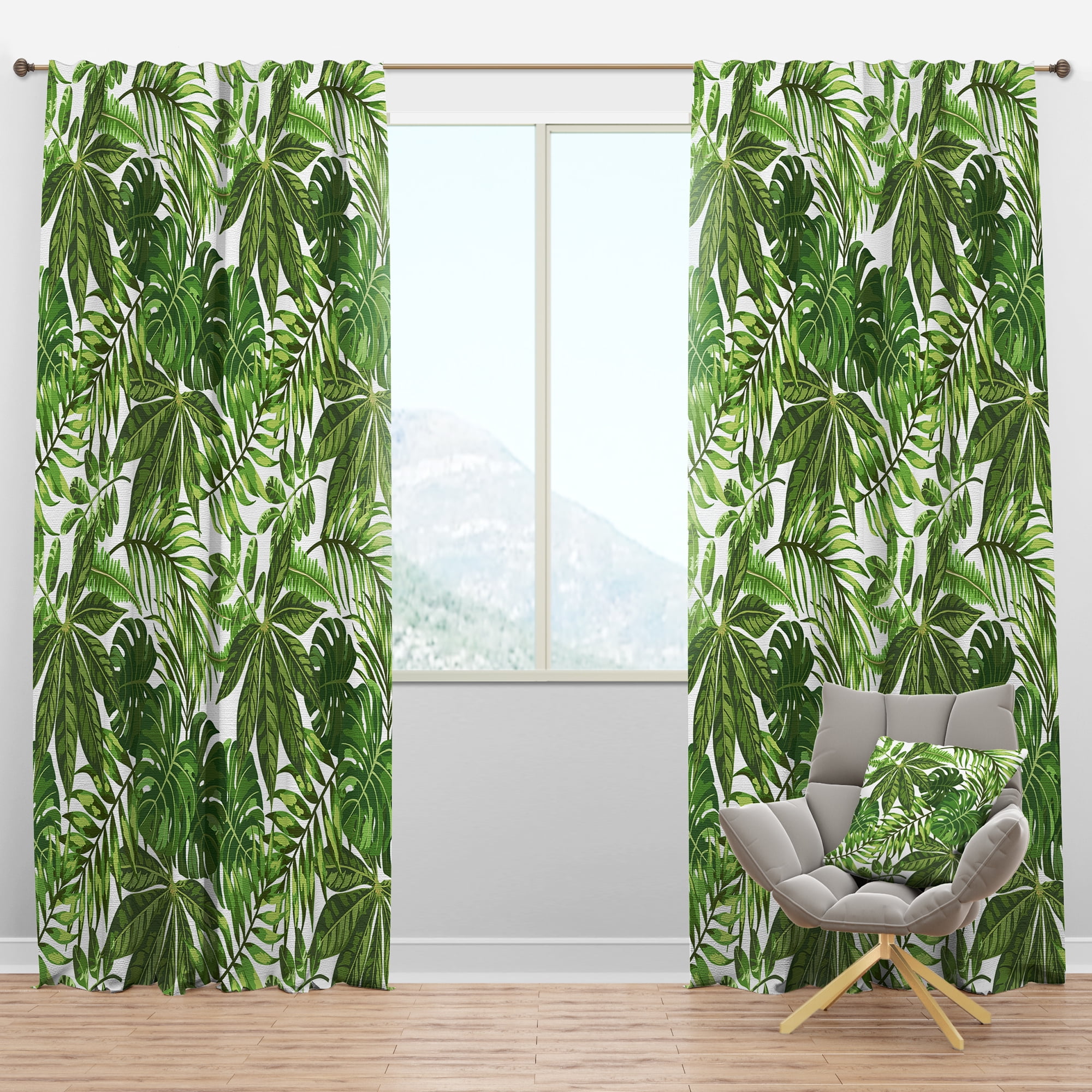 Designart Tropical Blackout Curtain