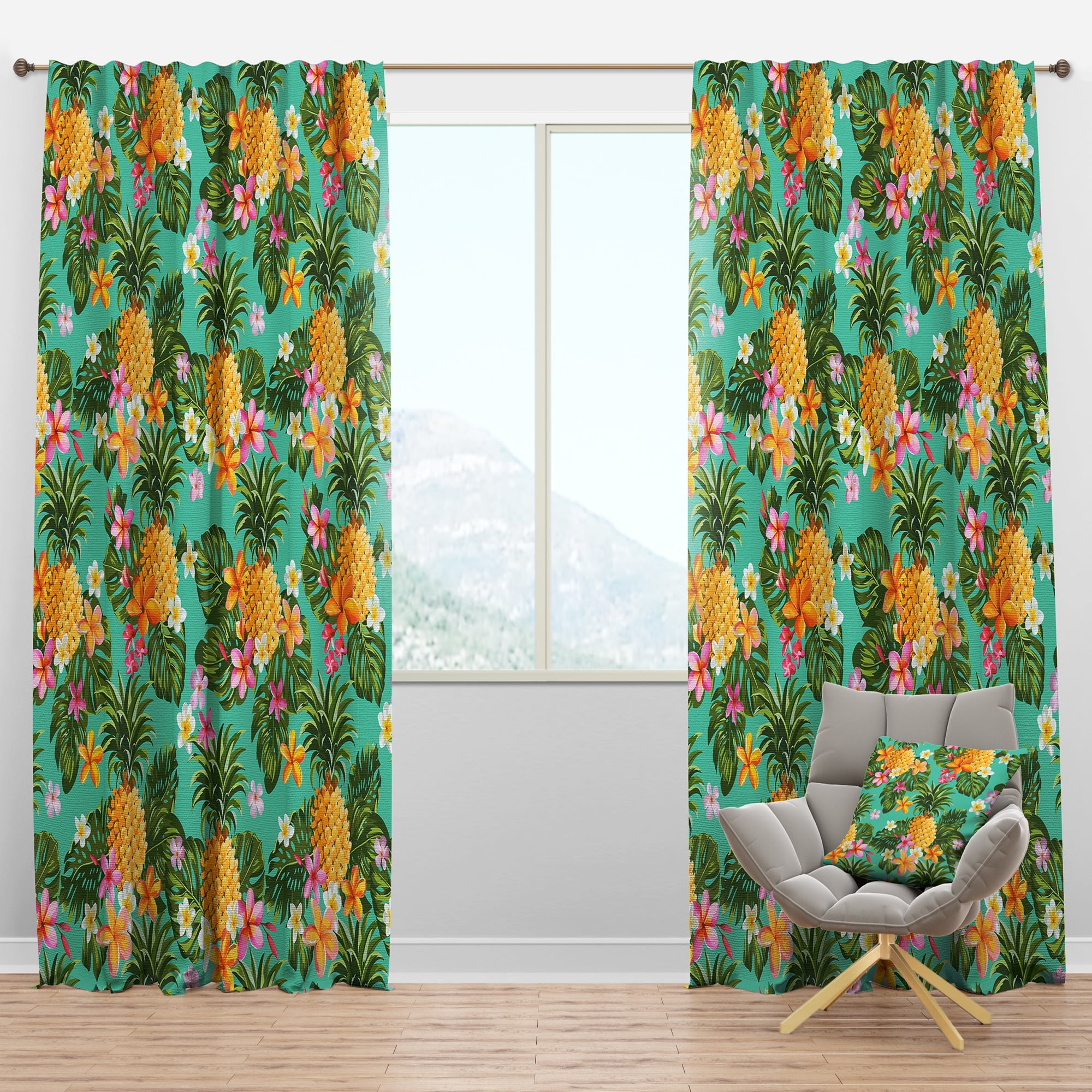 Designart Tropical Blackout Curtain