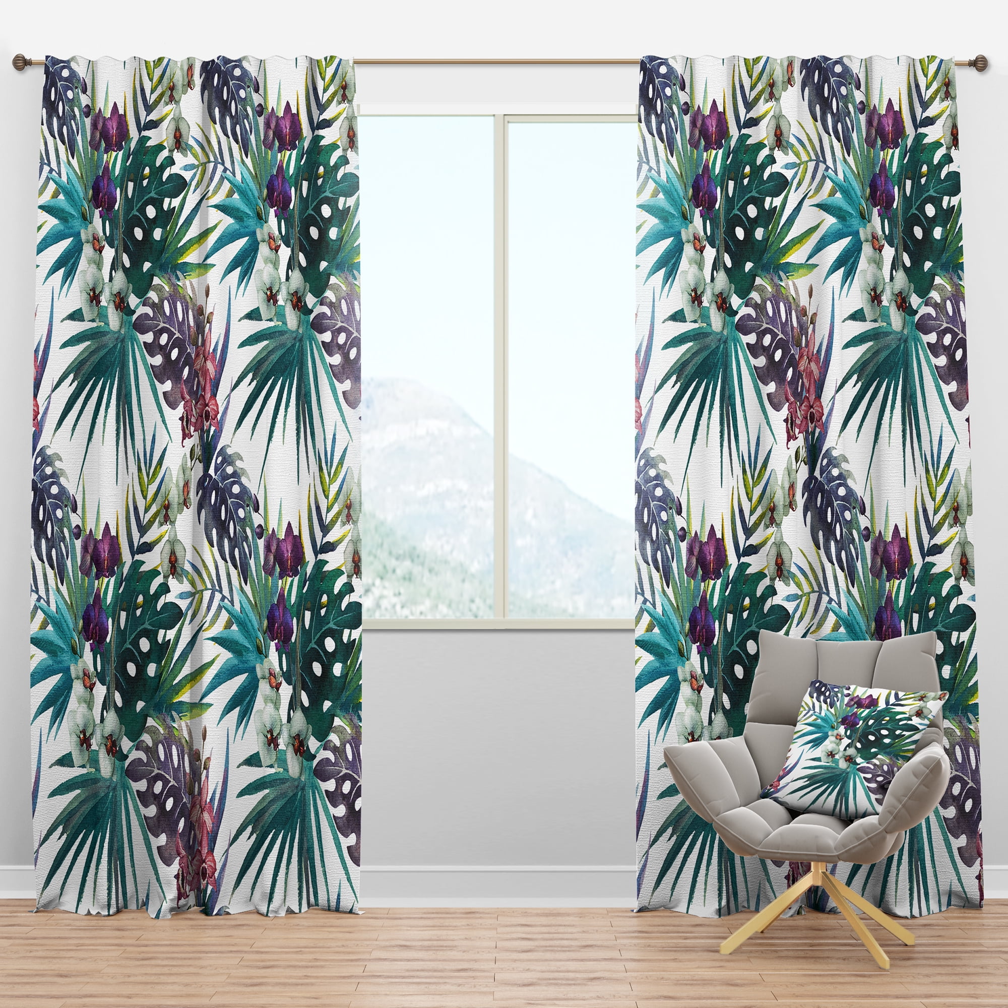 Designart Tropical Blackout Curtain