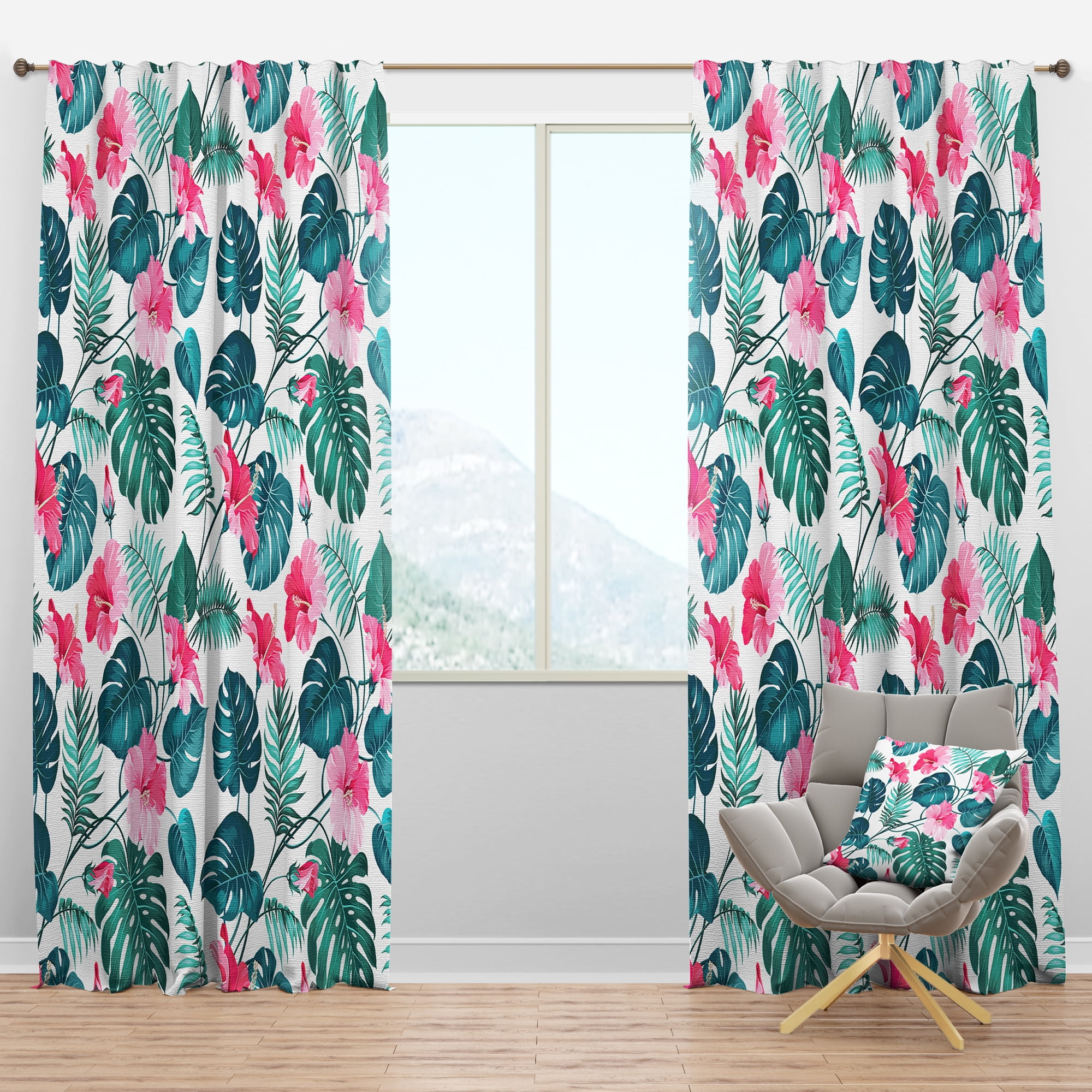 Designart Tropical Blackout Curtain