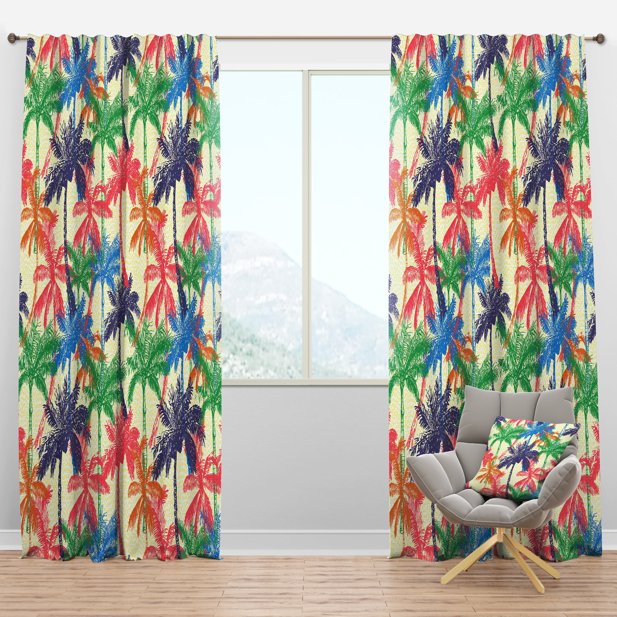 Designart Tropical Blackout Curtain