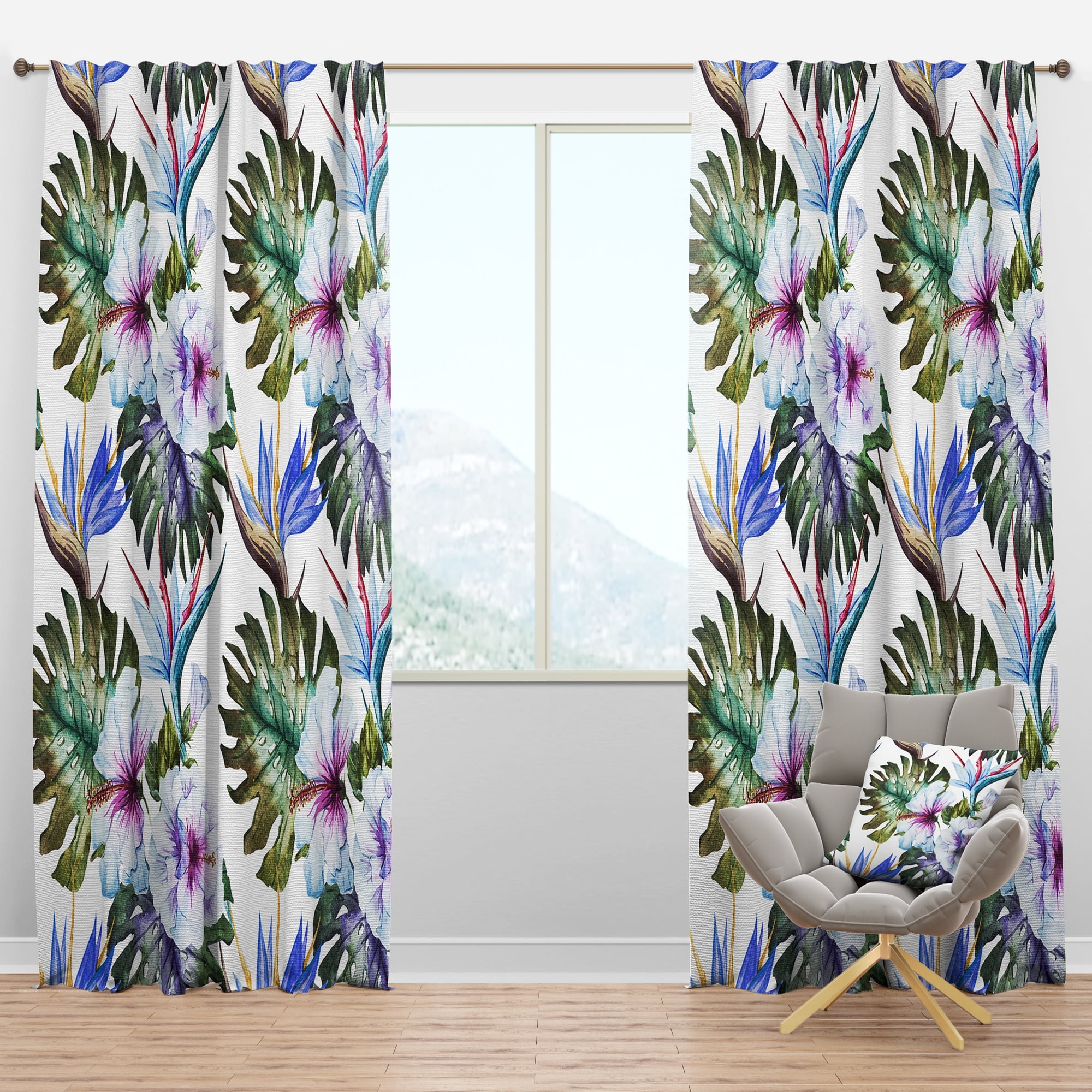 Designart Tropical Blackout Curtain