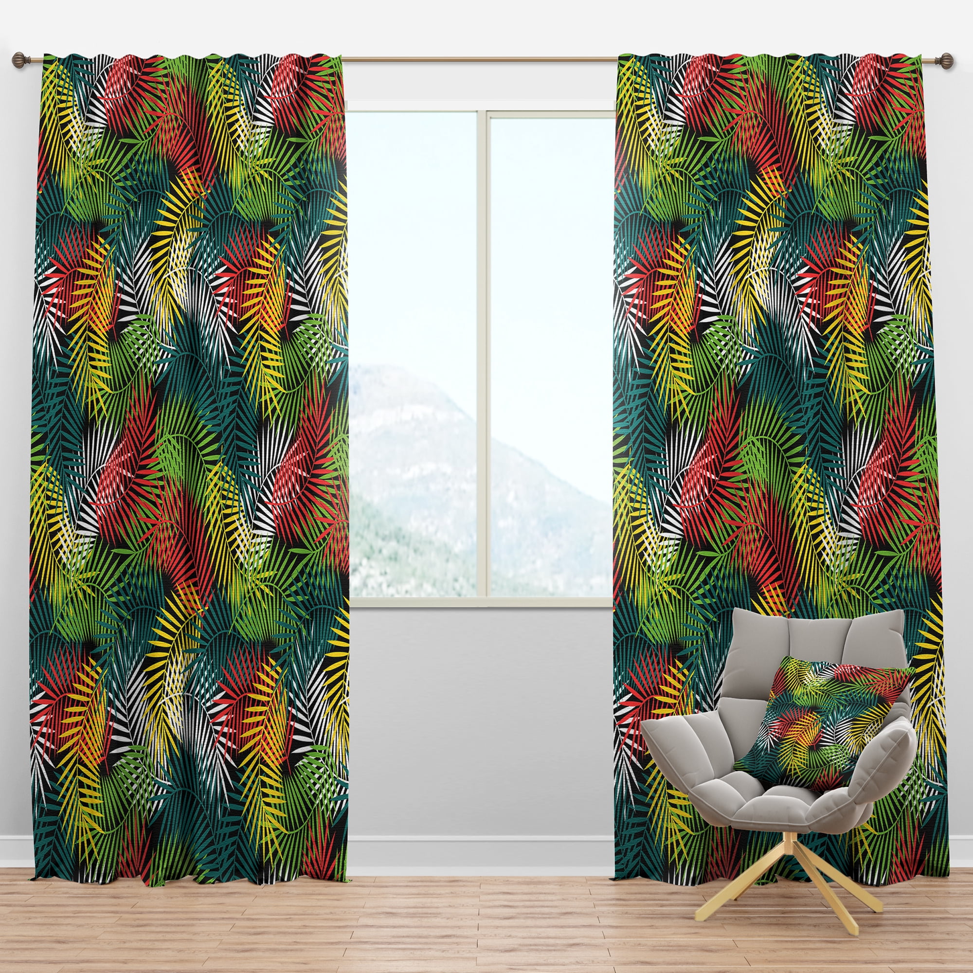 Designart Tropical Blackout Curtain