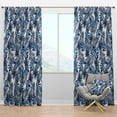 thumbnail image 1 of Designart 'Tropical Blue Mood III' Tropical Blackout Curtain Panel, 1 of 4
