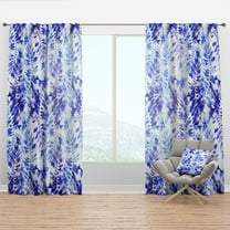 Designart 'Tropical Blue Mood IV' Tropical Curtain Panel